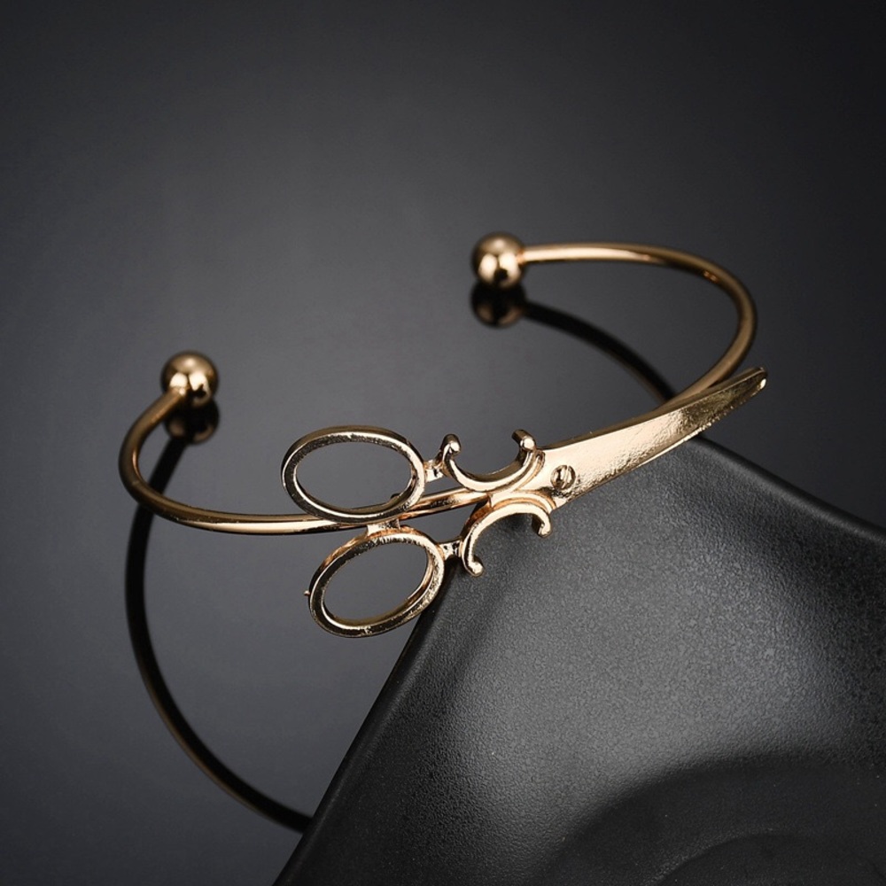 Decorative Scissor Bracelet Bangle Cuff - Picture 4 of 16